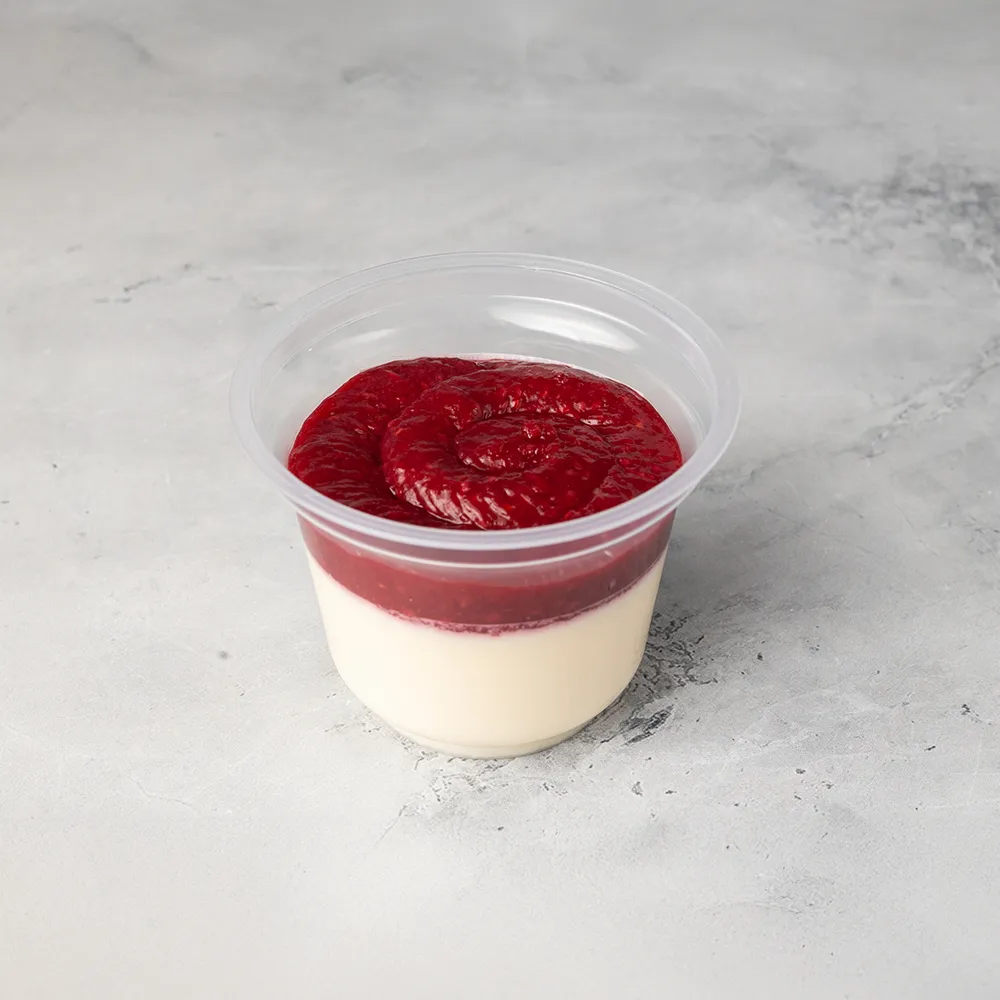 Panna cotta málna